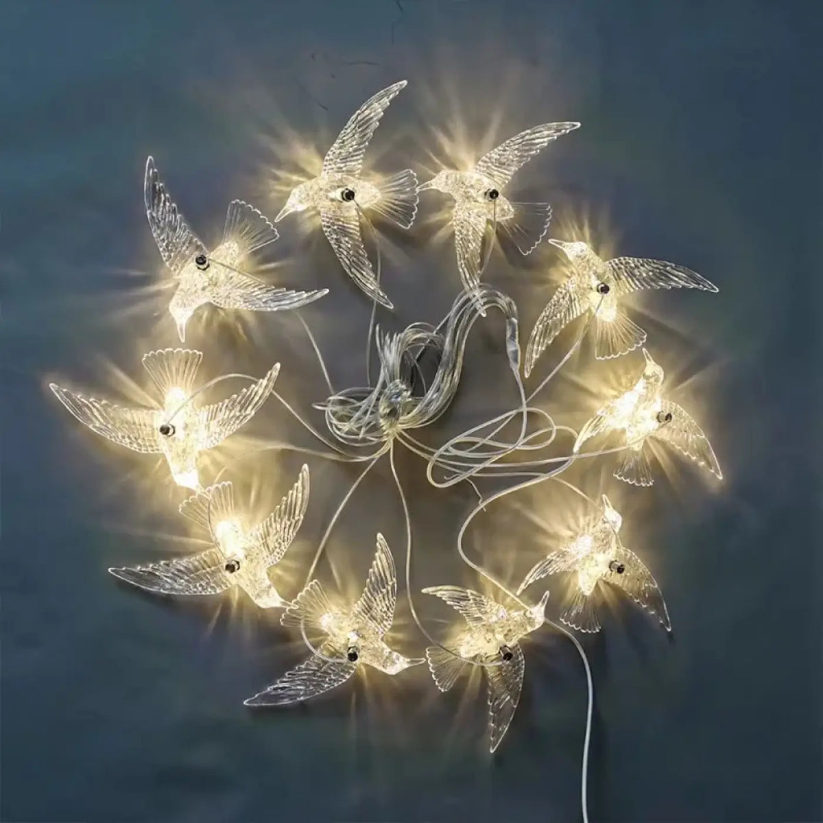 Suspension luminaire salon salle a manger oiseaux design