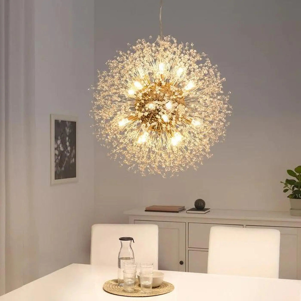 Suspension luminaire salon salle a manger spherique design