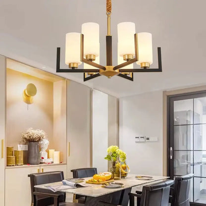 Suspension luminaire salon salle a manger verre noire design