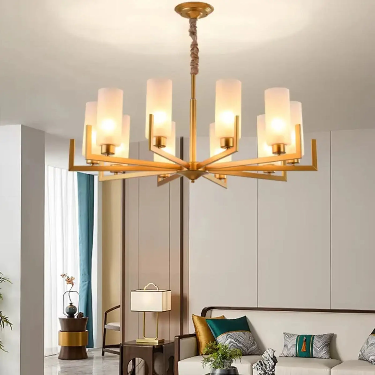 Suspension luminaire salon salle a manger verre noire design