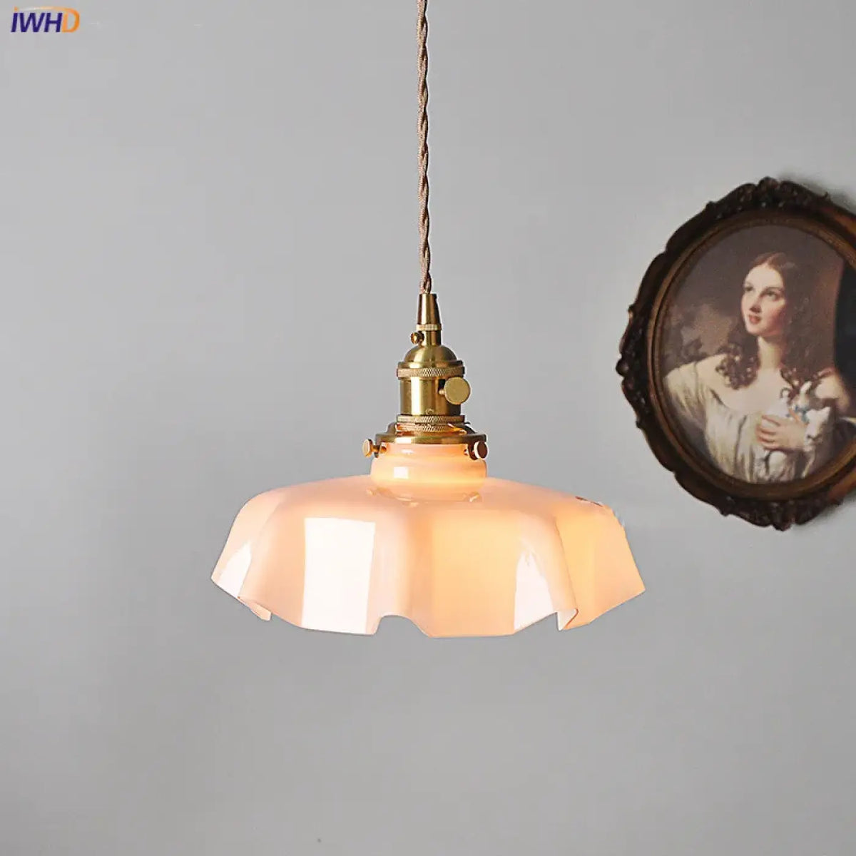 Suspension luminaire salon salle a manger verre retro