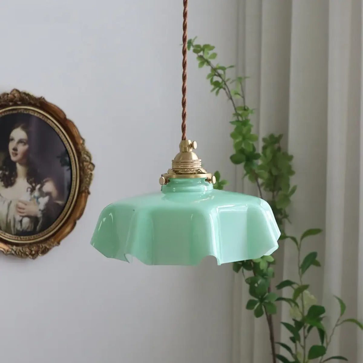 Suspension luminaire salon salle a manger verre retro