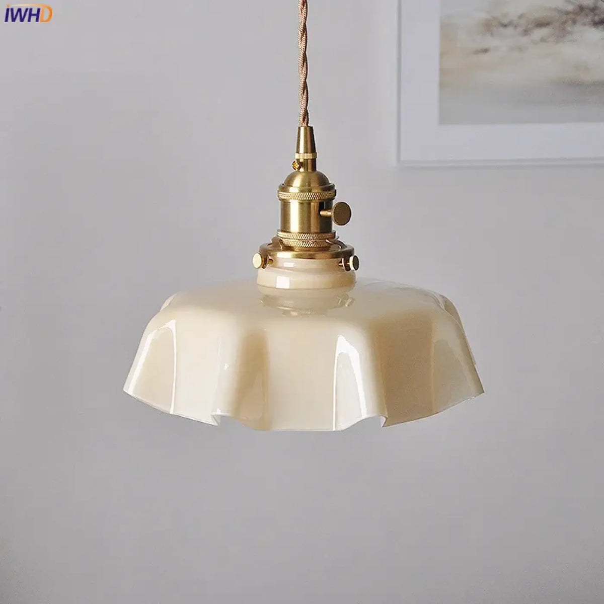 Suspension luminaire salon salle a manger verre retro